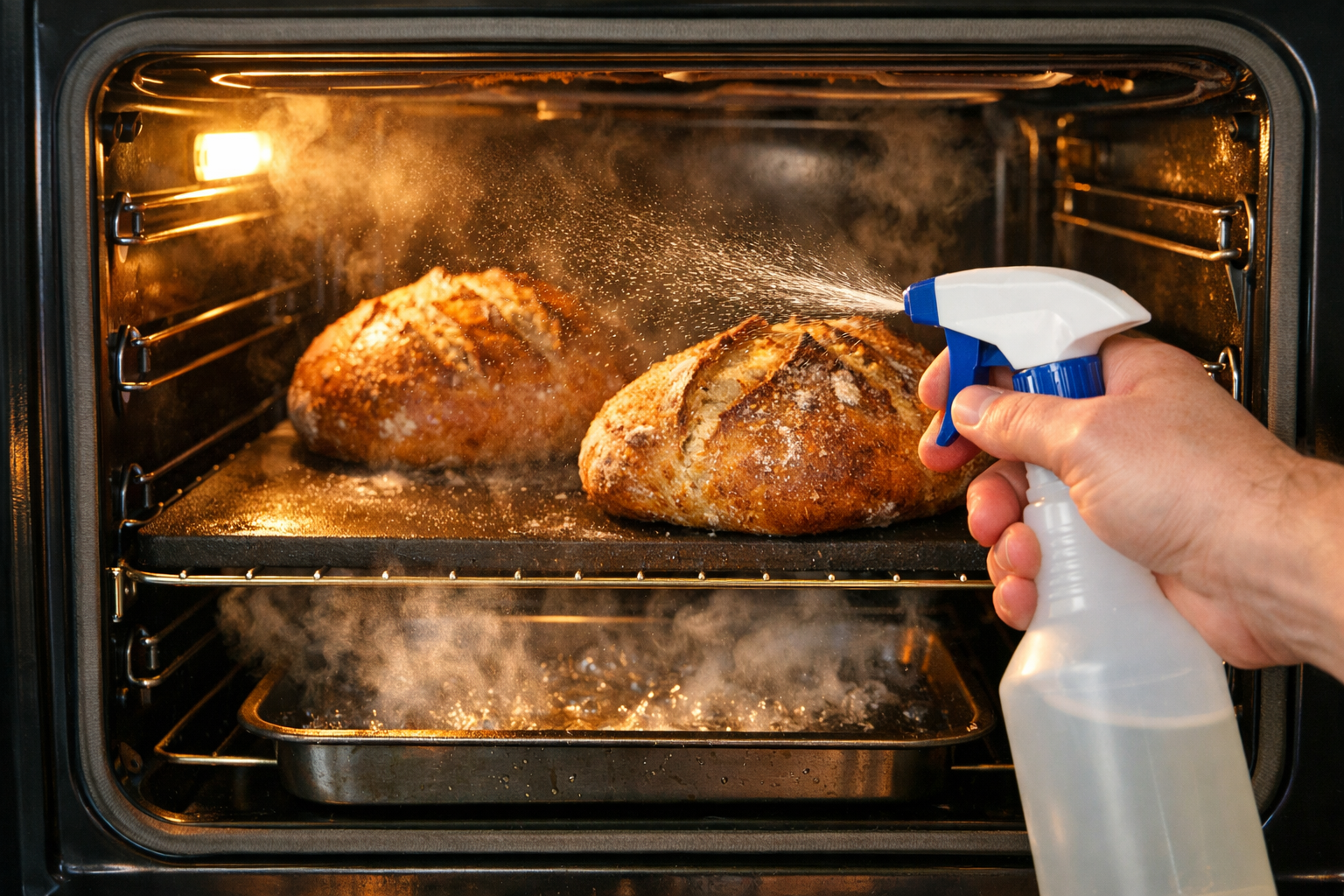 Fırında buhar oluşturma