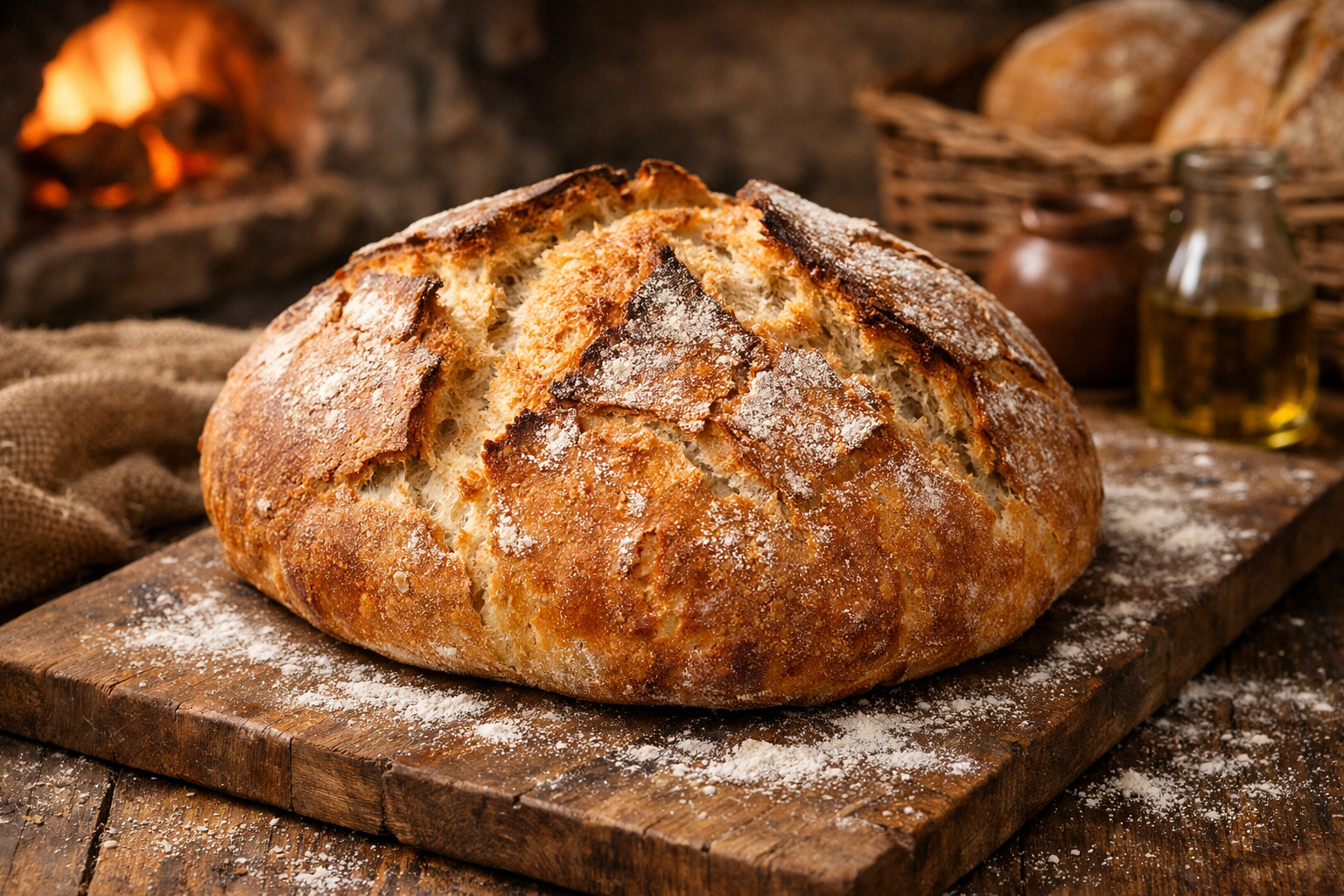 Taş fırında pişen geleneksel ekmek